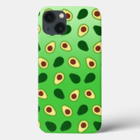 Leuke Kawaii Avocado slice zomer gradiënt Patroon