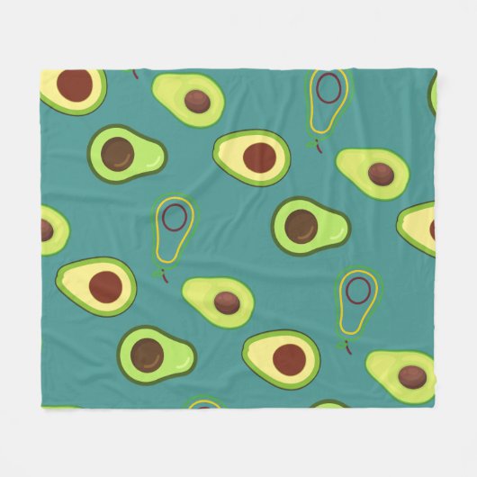 Leuke Kawaii Avocado slice zomer gradiënt Patroon Fleece Deken (Voorkant (Horizontaal))