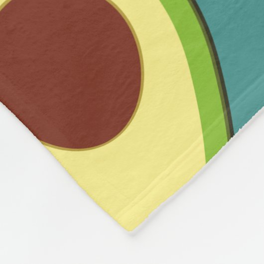 Leuke Kawaii Avocado slice zomer gradiënt Patroon Fleece Deken (Hoek)