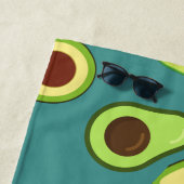 Leuke Kawaii Avocado slice zomer gradiënt Patroon Strandlaken (In situ)