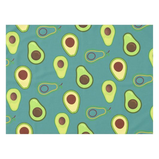 Leuke Kawaii Avocado slice zomer gradiënt Patroon Tafelkleed (Voorkant (Horizontaal))