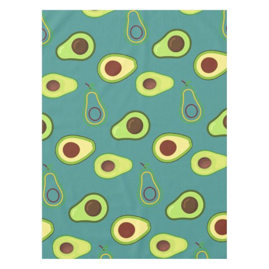 Leuke Kawaii Avocado slice zomer gradiënt Patroon Tafelkleed (Voorkant)
