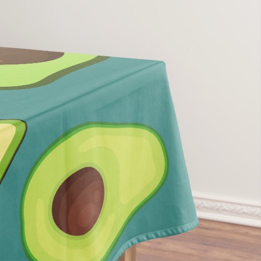 Leuke Kawaii Avocado slice zomer gradiënt Patroon Tafelkleed (Voorbeeld)