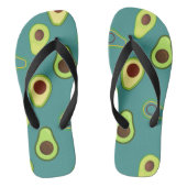 Leuke Kawaii Avocado slice zomer gradiënt Patroon Teenslippers (Voetbed)