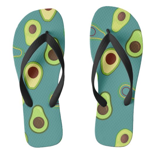 Leuke Kawaii Avocado slice zomer gradiënt Patroon Teenslippers (Voetbed)