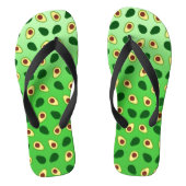 Leuke Kawaii Avocado slice zomer gradiënt Patroon Teenslippers (Voetbed)