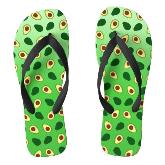 Leuke Kawaii Avocado slice zomer gradiënt Patroon Teenslippers (Voetbed)