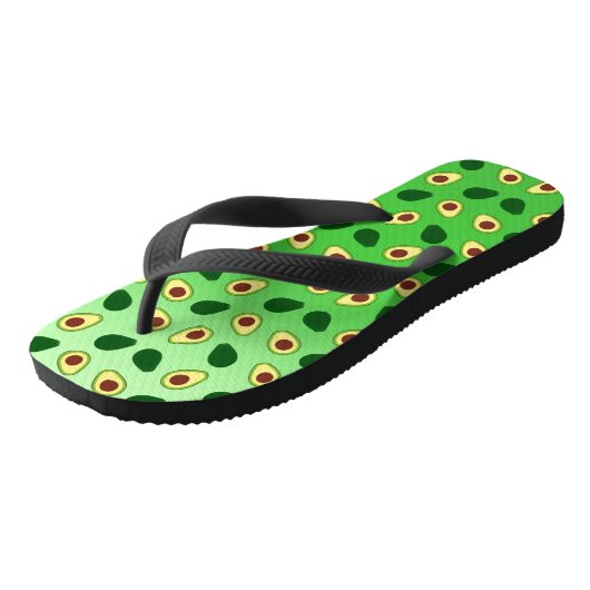 Leuke Kawaii Avocado slice zomer gradiënt Patroon Teenslippers (Schuin)
