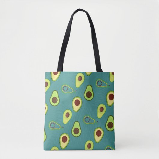 Leuke Kawaii Avocado slice zomer gradiënt Patroon Tote Bag (Voorkant)