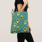 Leuke Kawaii Avocado slice zomer gradiënt Patroon Tote Bag (Dichtbij)