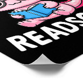 Leuke kawaii axolotl grappig lezen boek poster (Hoek)