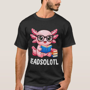 Leuke kawaii axolotl grappige axolotl leest boek t-shirt