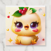 Leuke Kawaii Baby Kip met Holly Bedankjes Labels (Achterkant)