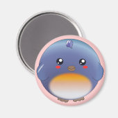 Leuke kawaii bluebird magneet (Voorkant / Achterkant)