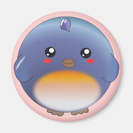 Leuke kawaii bluebird magneet (Voorkant)