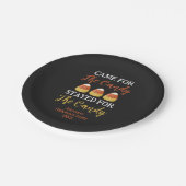 Leuke Kawaii Candy Corn Halloween Kostuum Party Papieren Bordje (Gekanteld)