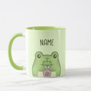 Leuke Kawaii Cartoon Frog Drink Bubble Tea Mok