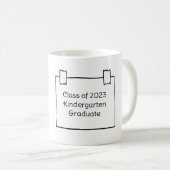 Leuke Kawaii Cartoon gepersonaliseerd Afstuderen Koffiemok (Voorkant rechts)