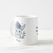 Leuke Kawaii Cartoon gepersonaliseerd Afstuderen Koffiemok (Voorkant links)