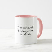 Leuke Kawaii Cartoon gepersonaliseerd Afstuderen Mok (Voorkant rechts)