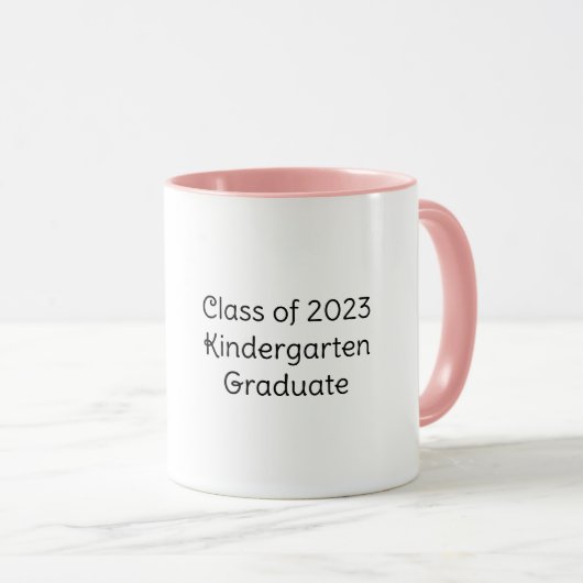 Leuke Kawaii Cartoon gepersonaliseerd Afstuderen Mok (Voorkant rechts)