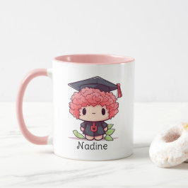 Leuke Kawaii Cartoon gepersonaliseerd Afstuderen Mok