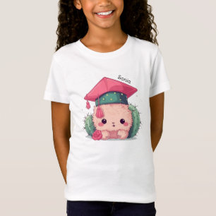 Leuke Kawaii Cartoon gepersonaliseerd Afstuderen T-shirt