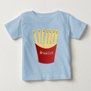 Leuke kawaii frietjes fastfood cartoon illustratie