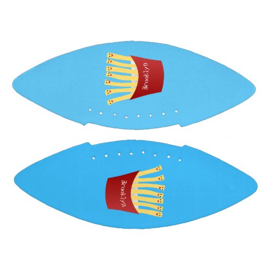 Leuke kawaii frietjes fastfood cartoon illustratie american football (Panelen)