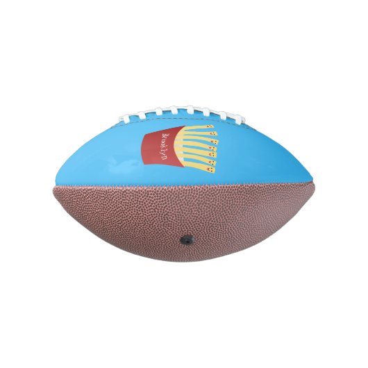 Leuke kawaii frietjes fastfood cartoon illustratie american football (Gedraaid 270)