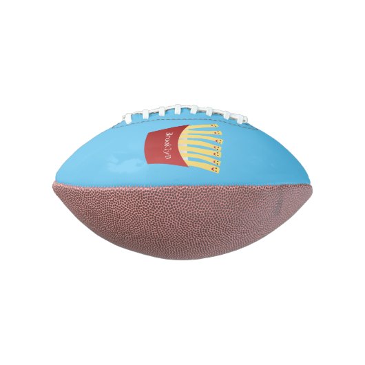 Leuke kawaii frietjes fastfood cartoon illustratie american football (Gedraaid 90)