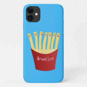 Leuke kawaii frietjes fastfood cartoon illustratie Case-Mate iPhone case