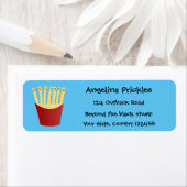 Leuke kawaii frietjes fastfood cartoon illustratie etiket (Insitu)