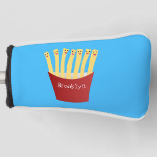 Leuke kawaii frietjes fastfood cartoon illustratie golfheadcover