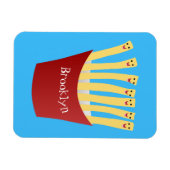 Leuke kawaii frietjes fastfood cartoon illustratie magneet (Horizontaal)