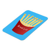 Leuke kawaii frietjes fastfood cartoon illustratie magneet (Linkerzijde)