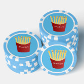 Leuke kawaii frietjes fastfood cartoon illustratie poker chips (Opstapeling)