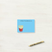 Leuke kawaii frietjes fastfood cartoon illustratie post-it® notes (Op bureau)