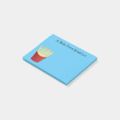 Leuke kawaii frietjes fastfood cartoon illustratie post-it® notes (Schuin)