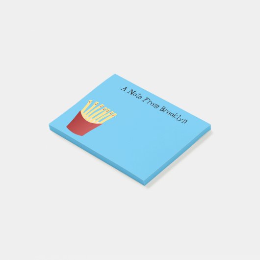Leuke kawaii frietjes fastfood cartoon illustratie post-it® notes (Schuin)