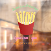 Leuke kawaii frietjes fastfood cartoon raamsticker (Vel 2)