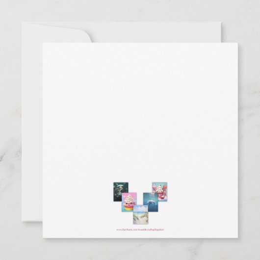 Leuke Kawaii Gift Kaart (Achterkant)