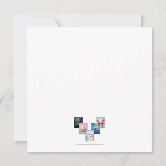 Leuke Kawaii Gift Kaart (Achterkant)