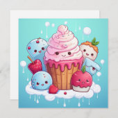 Leuke Kawaii Gift Kaarten (Voorkant / Achterkant)