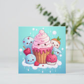 Leuke Kawaii Gift Kaarten (Staand voorkant)