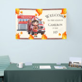 Leuke Kawaii Gir Brandweerman Brandweerwagen Party Spandoek (Beurs)
