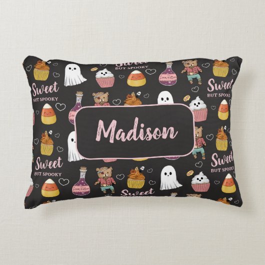 Leuke Kawaii Halloween Snoep Patroon voor Kinderen Accent Kussen (Voorkant)