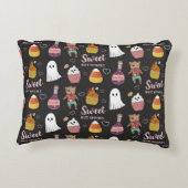 Leuke Kawaii Halloween Snoep Patroon voor Kinderen Accent Kussen (Achterkant)