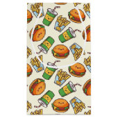 leuke Kawaii hamburgers frietfeest Klein Cadeauzakje (Achterkant)