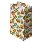 leuke Kawaii hamburgers frietfeest Klein Cadeauzakje (Voorkant Gekanteld)